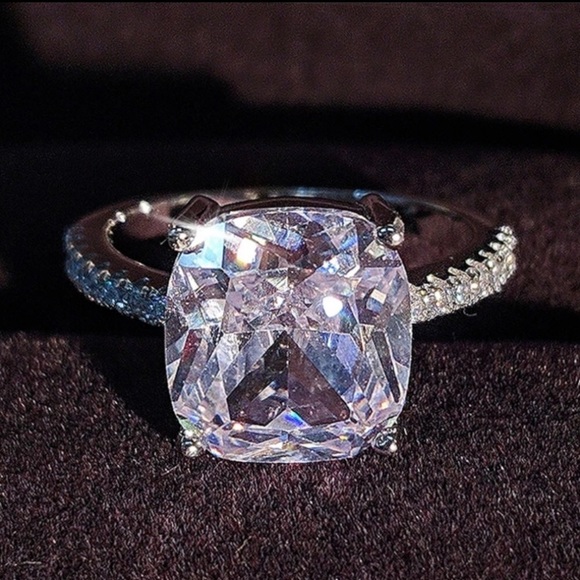 New 8K Cushion Solitaire Engagement Ring - Picture 4 of 6